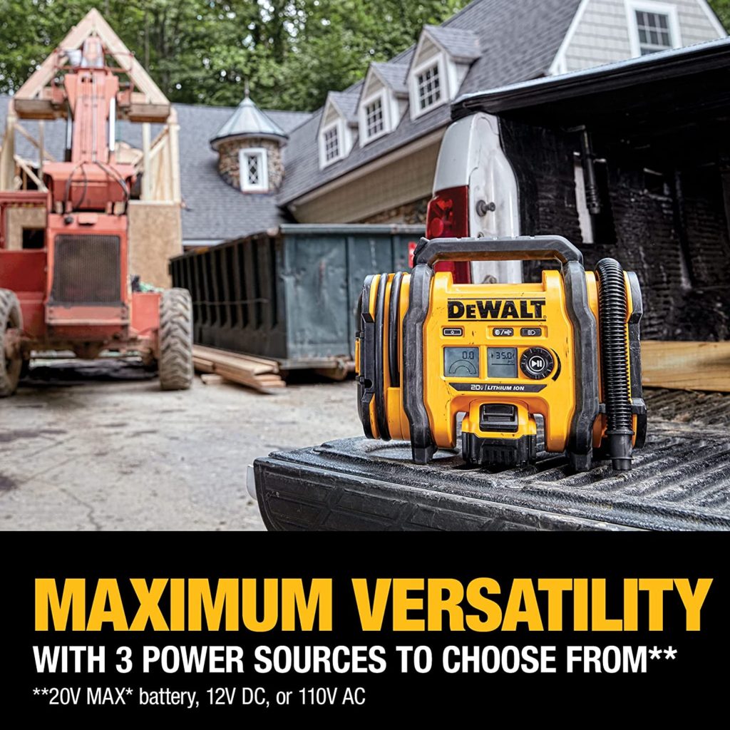 Dewault electric tire pressure pump