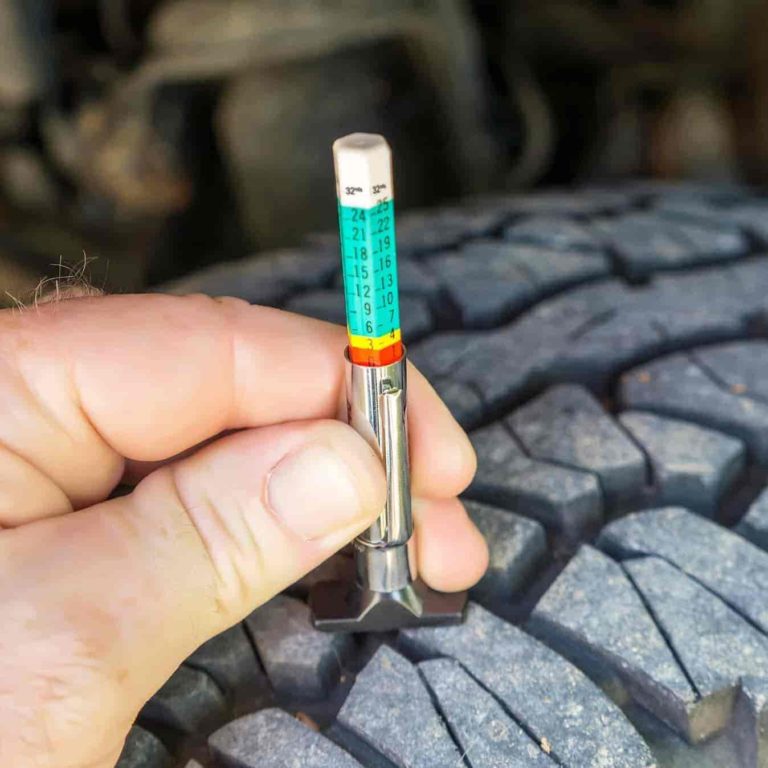 MEASURE NEW TIRE TREAD