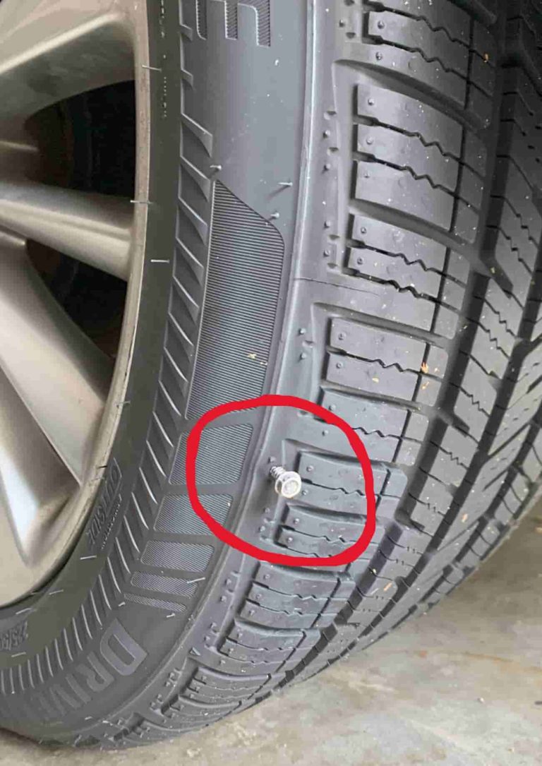 NAIL IN TIRE SIDEWALL
