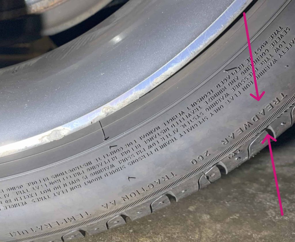 TIRE SIDEWALL TREADWEAR RATING