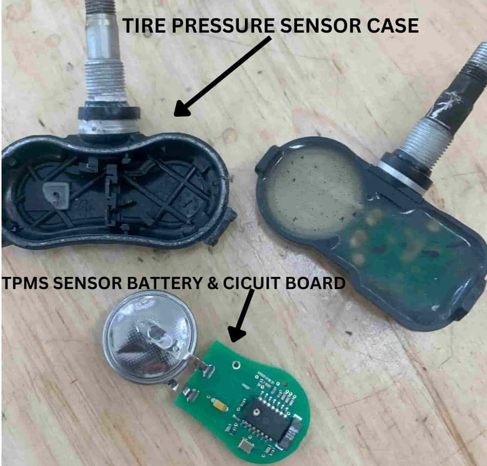 TIRE PRESSURE SESOR BATTERY & CICUIT BOARD