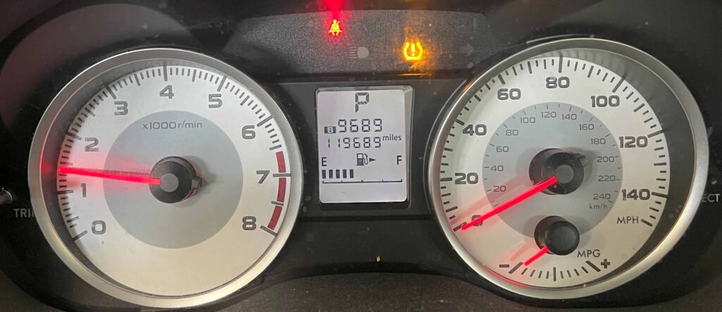 LOW TIRE PRESSURE LIGHT ON DASH