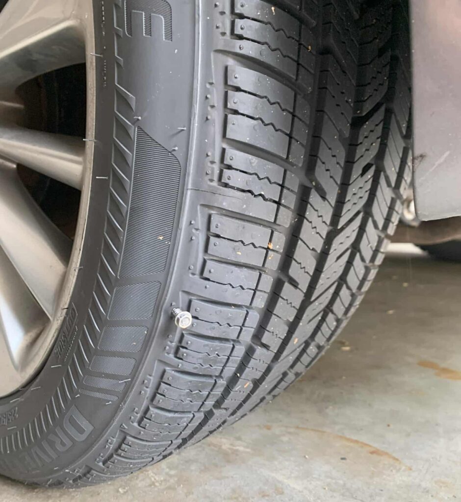 NAIL IN TIRE PUNCTURE