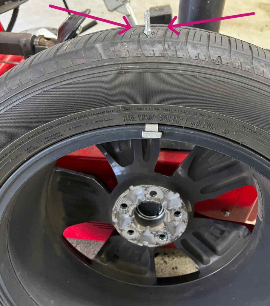NAIL STUCK IN TIRE