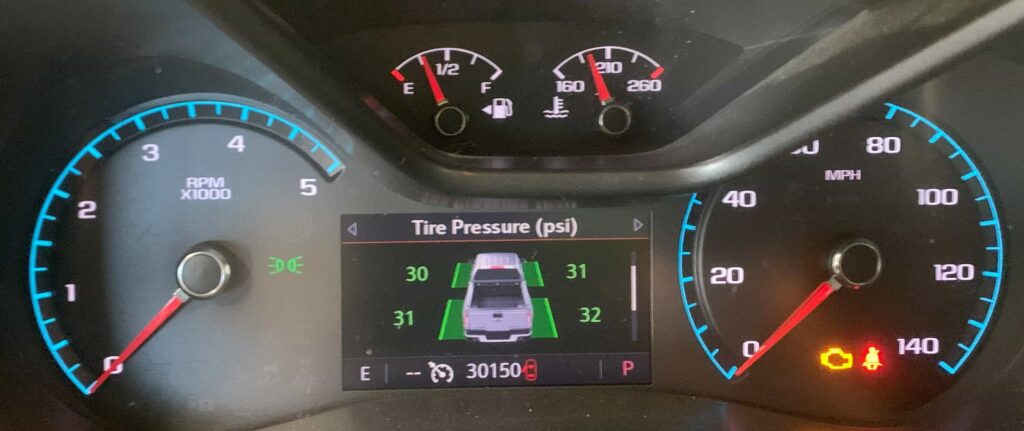 TIRE PRESSURE DISPLAY