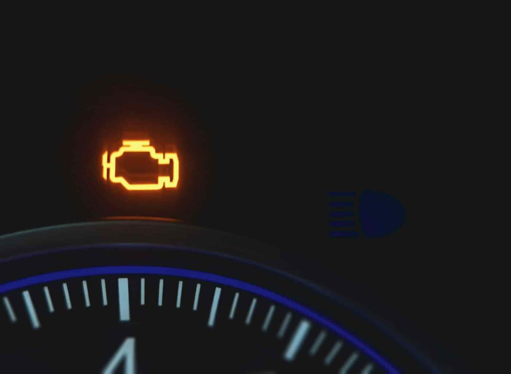 CHECK ENGINE LIGHT ON DASHBOARD