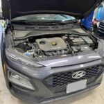 HYUNDAI KONA ENGINE SERVICE OIL CHANGE IN SHOP