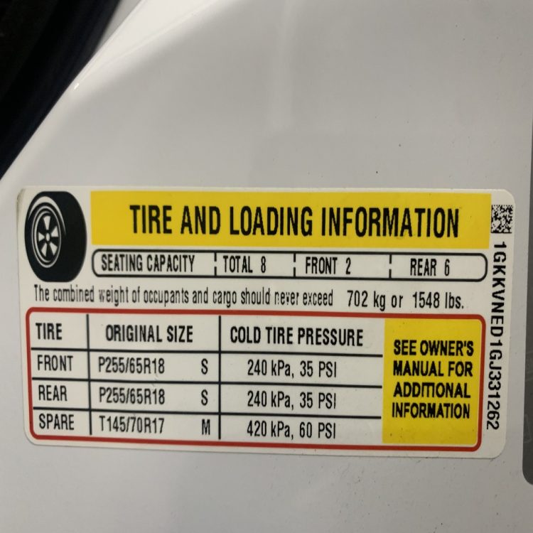 volvo tire pressures volvo tire pressures
